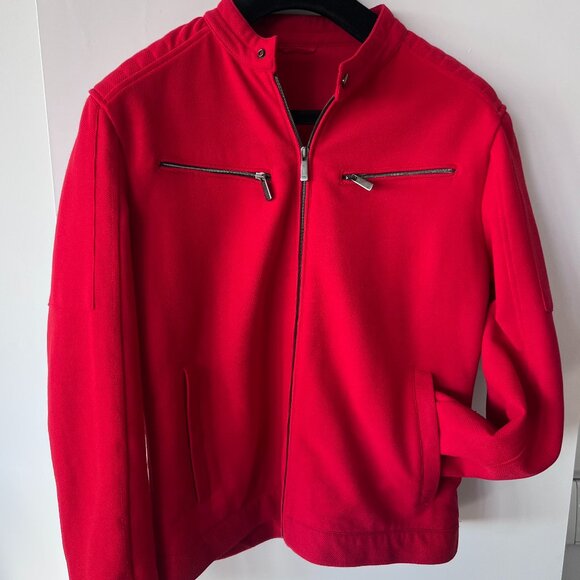 Red Moto-Style Jacket – Size [XL] - Picture 1 of 2